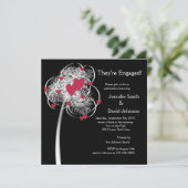 Aankondiging Verloving Fireworks & Hearts Tree (Staand voorkant)