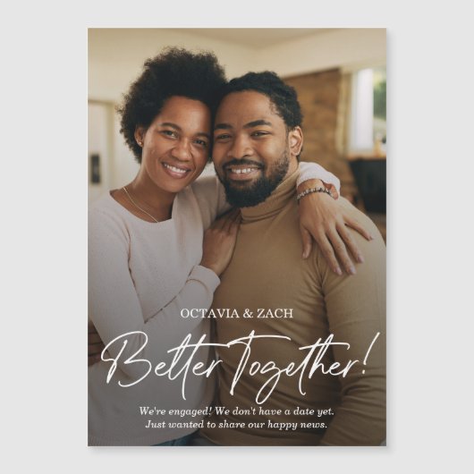 Aankondiging Verloving foto's beter bij elkaar (Voorkant)