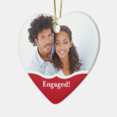 Aankondiging verloving keramisch ornament (Links)