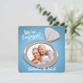 Aankondiging verloving Ring Foto (Staand voorkant)