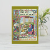 Aankondiging Victoriaans Era Kerst Kaart (Staand voorkant)