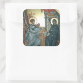 Aankondiging Vierkante Sticker (Tas)