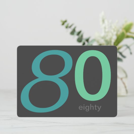 Aankondiging voor 80e verjaardag van Charcoal and  (Staand voorkant)