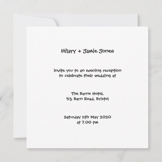 Aankondiging voor Aangepaste landbruiloft tractor (Achterkant)