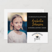 Aankondiging voor Afstuderen fotoKindergarten Briefkaart (Voorkant / Achterkant)