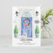 Aankondiging voor beweging van witte portier voora (Staand voorkant)