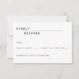 Aankondiging voor Carly Modern RSVP-kaart