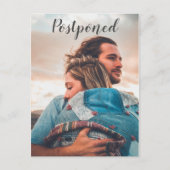 Aankondiging voor uitstel van het huwelijk briefkaart (Voorkant)