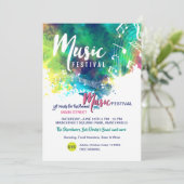 Aankondiging Waterverf muziekfestival (Staand voorkant)