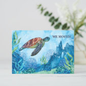 Aankondiging waterverf schildpad (Staand voorkant)