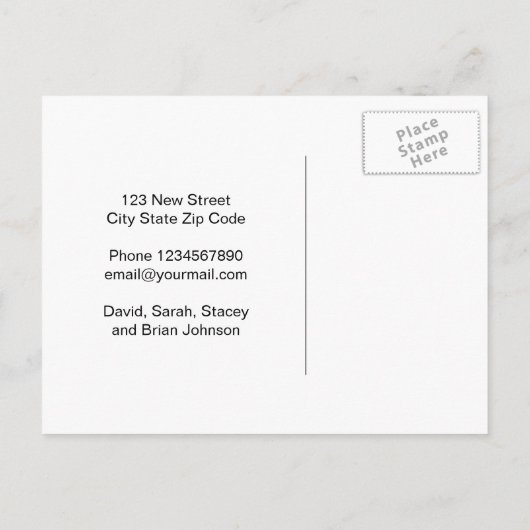 Aankondiging wijziging adresscript kalligrafie (Achterkant)