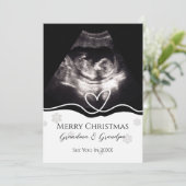 Aankondiging zwangerschap aan grootouders echograf (Staand voorkant)