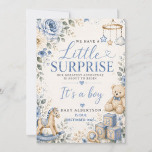 Aankondiging zwangerschap baby jongen Dusty Blue b