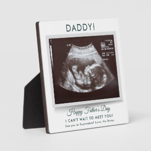 Aankondiging Zwangerschap Baby Scan Vaderdag Fotoplaat