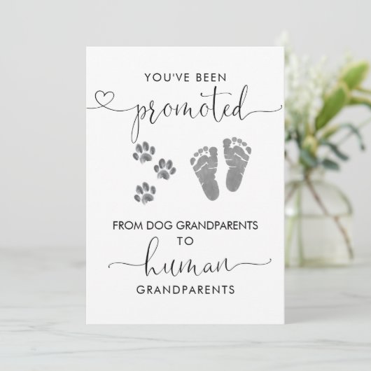 Aankondiging zwangerschap bij grootouders (Staand voorkant)