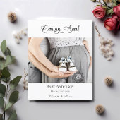 Aankondiging zwangerschap foto budget flyer