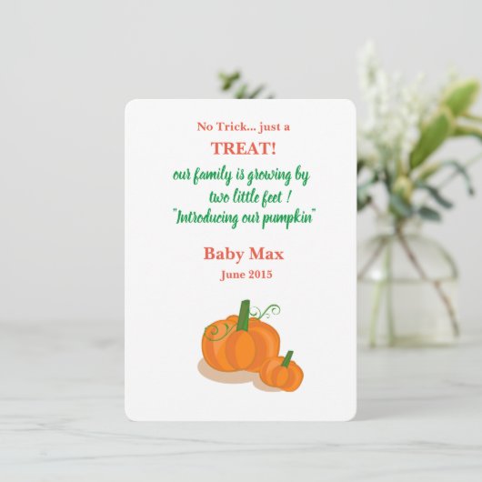 Aankondiging zwangerschap in het seizoen van de he (Staand voorkant)