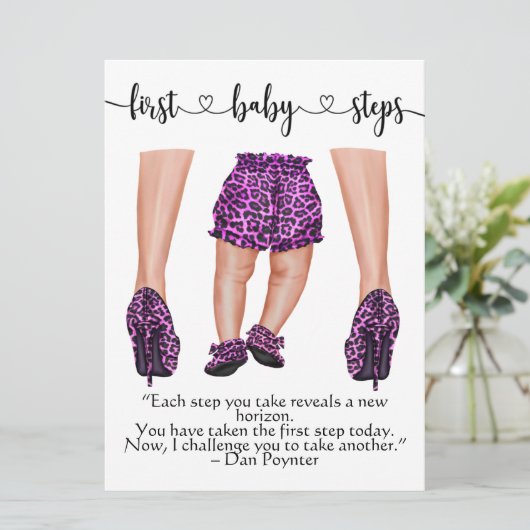 Aankondigingen eerste Baby stappen (Staand voorkant)