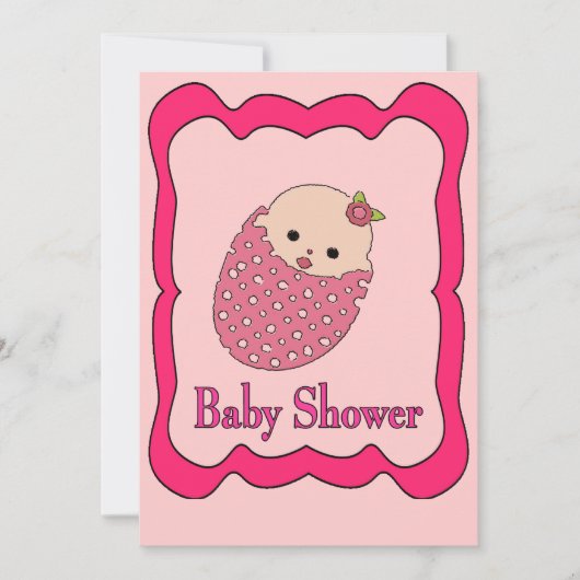 Aankondigingen van baby shower Girl (Voorkant)
