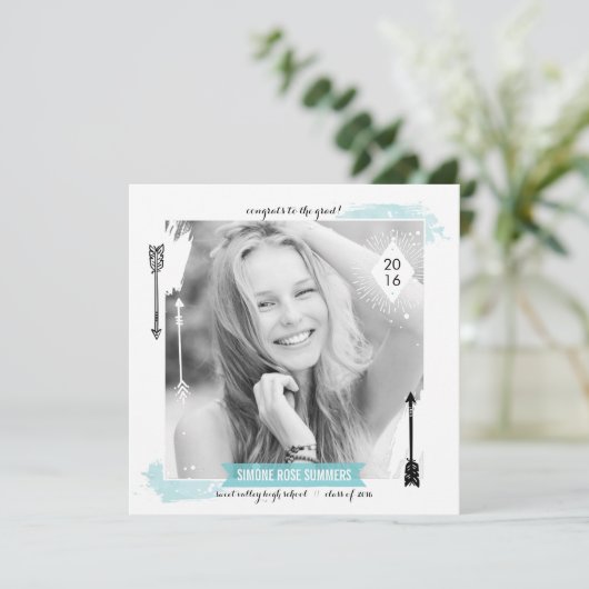 Aankondigingen van Boho Chic Photo Gradution (Staand voorkant)