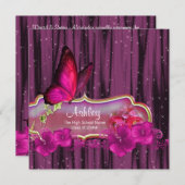 Aankondigingen van de afstuderen van de Hot Pink B (Voorkant / Achterkant)