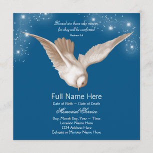 Aankondigingen van de Blue Dove Memorial Service