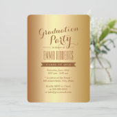 Aankondigingen van de Elegant Gold Foil Graduy Par (Staand voorkant)