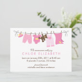 Aankondigingen van de geboorte van de wasdag Baby (Staand voorkant)