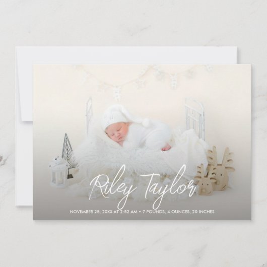 Aankondigingen van de geboorte van Elegant Script (Voorkant)