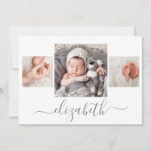 Aankondigingen van de geboortenfoto Collage Birth (Voorkant)