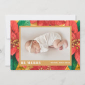 Aankondigingen van de kerstfoto van Poinsettia (Voorkant)