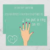 Aankondigingen van het moderne Verloving bevestige (Voorkant / Achterkant)