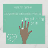 Aankondigingen van het moderne Verloving bevestige (Voorkant / Achterkant)