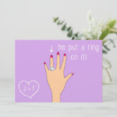 Aankondigingen van het moderne Verloving bevestige (Staand voorkant)