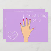 Aankondigingen van het moderne Verloving bevestige (Voorkant / Achterkant)