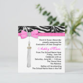 Aankondigingen van Hot Pink Zebra-afstuderen (Staand voorkant)