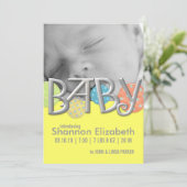 Aankondigingen van moderne Baby geboorte (Staand voorkant)