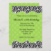 Aankondigingen van Zebra Print Green Dot (Voorkant / Achterkant)