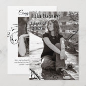 Aankondigingskaart afstuderen aankondiging (Voorkant / Achterkant)