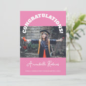 Aankondigingskaart met foto voor kleuterafstuderen kaart (Staand voorkant)