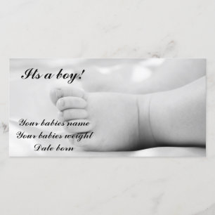 Aankondigingskaart voor baby's aankondiging