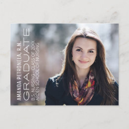 Aankondigingskaart voor het Afstuderen van zurings