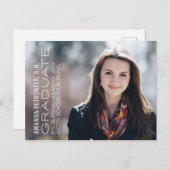 Aankondigingskaart voor het Afstuderen van zurings (Voorkant / Achterkant)