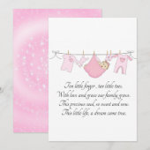 Aankondigingskaart voor pasgeboren baby aankondiging (Voorkant / Achterkant)