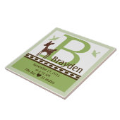 Aankondigingstabel voor speciale wilde vogels tegeltje (Zijkant)