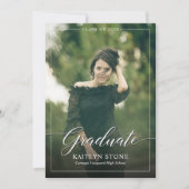 Aankondigingsuitnodiging voor senior Afstuderen Kaart (Voorkant)
