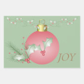 Aankoop van Holly Light Green Pink Inpakpapier Vel (Voorkant)