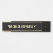 Aankoopafdeling Veranderlijke naam Tekst Sjabloon Deurbordje (Voorkant)