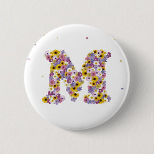 Aanloopbrief M Ronde Button 5,7 Cm