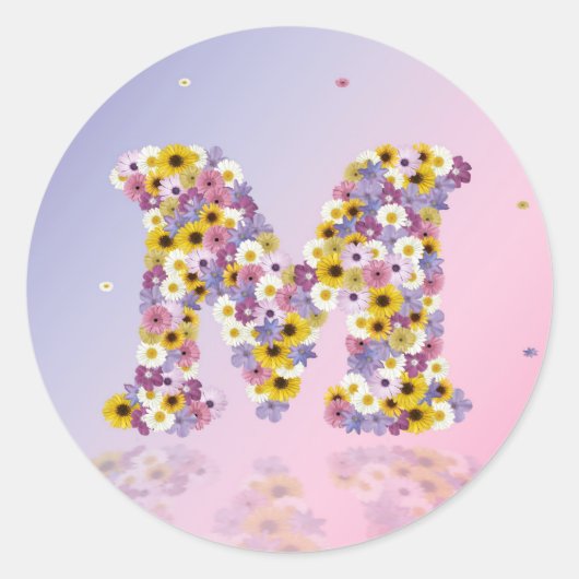 Aanloopbrief M Ronde Sticker (Voorkant)